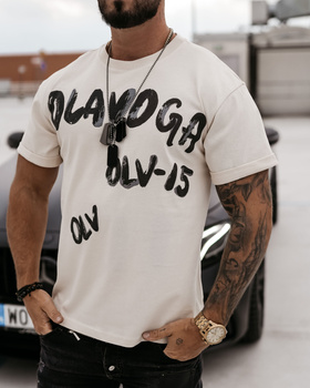 T-SHIRT MĘSKI DRIP 2024 OLAVOGA BEŻOWY